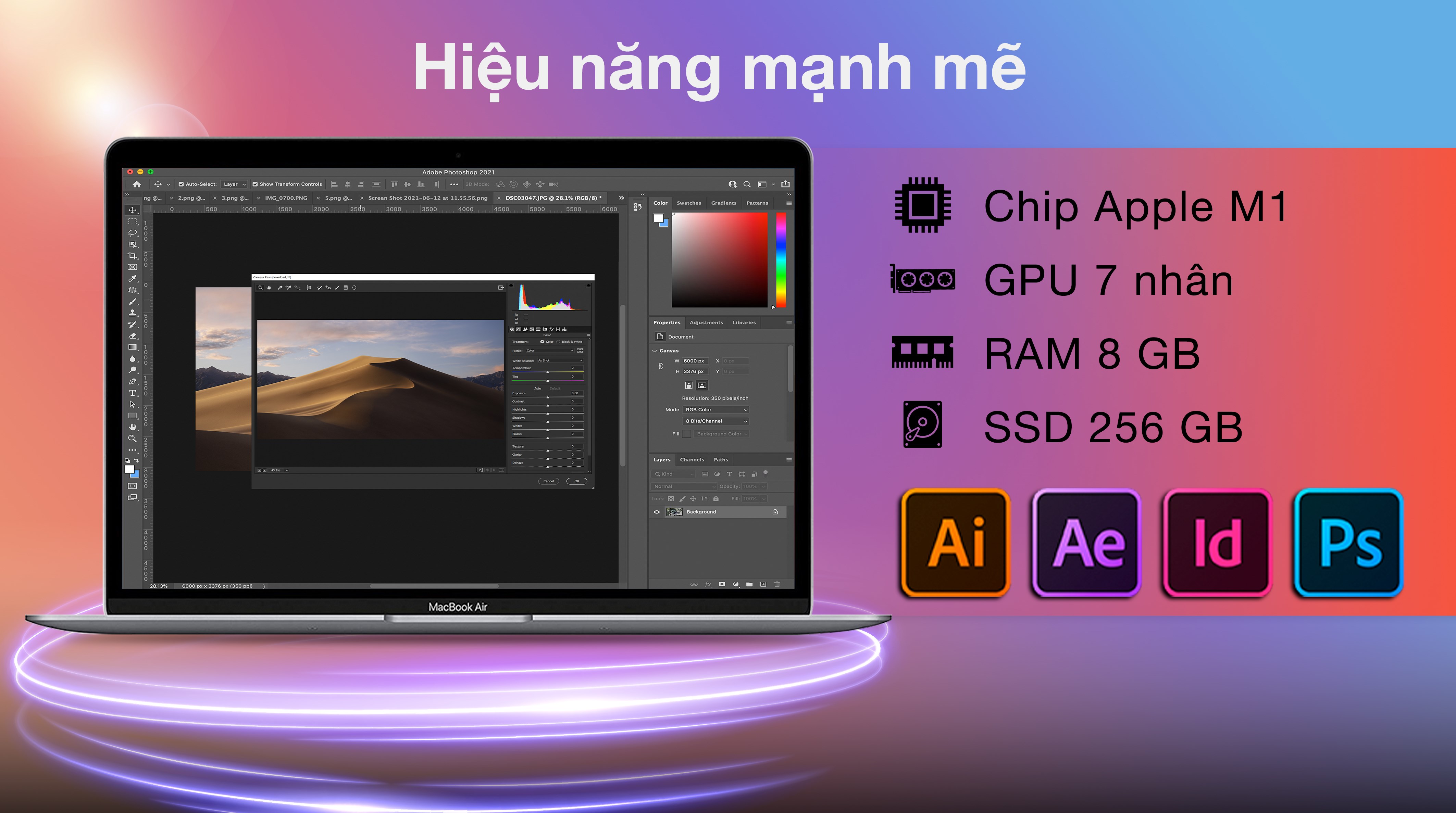 Laptop Apple MacBook Air 13 inch M1 2020 8-core CPU/8GB/256GB/7-core GPU (MGN63SA/A)