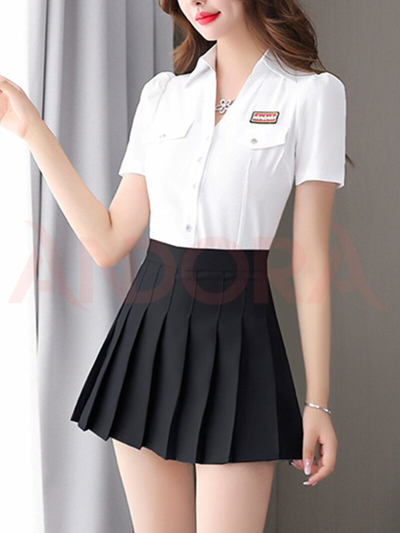 Chân váy xếp ly Andora tennis lưng cao