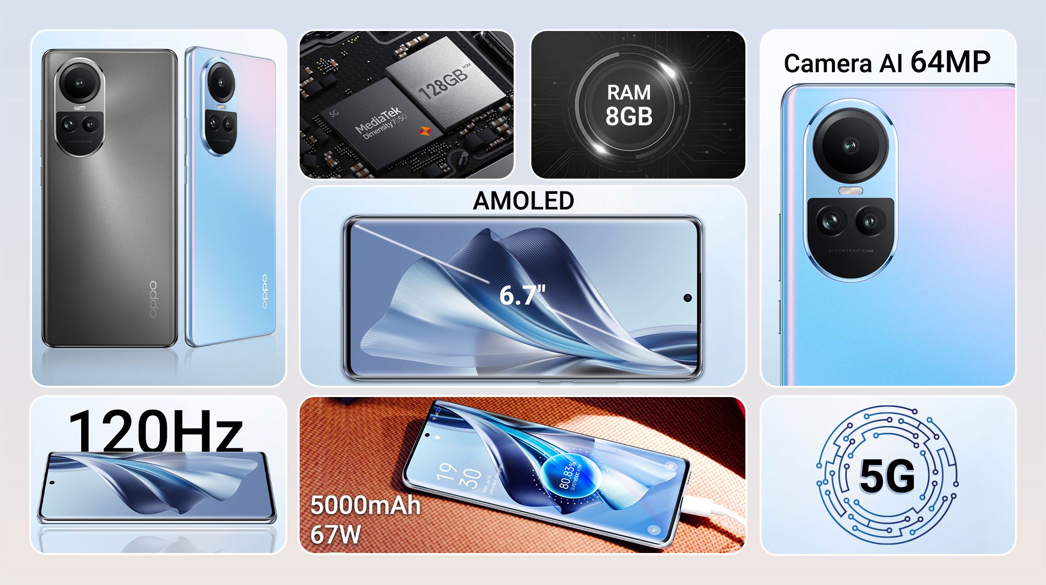 Điện thoại OPPO Reno10 5G 128GB