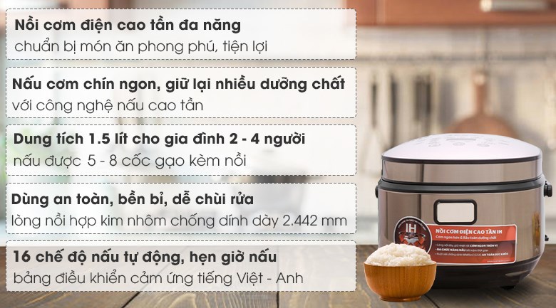 Nồi cơm cao tần Sunhouse Mama 1.5 lít SHD8955