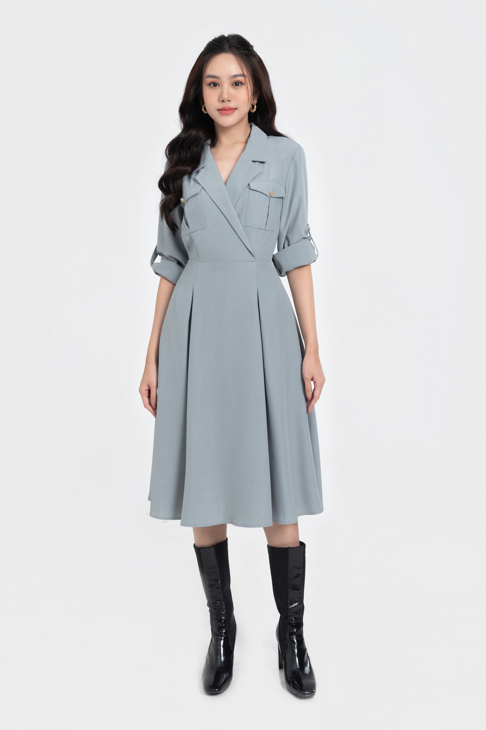 ĐẦM VEST DÁNG XÒE