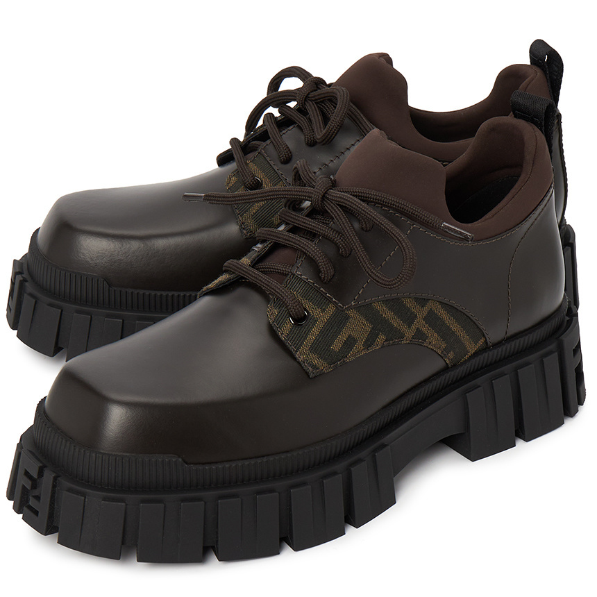 [FENDI] FF Jacquard Force Lace Up 7L1459 ADMK F1IXT Man Loafers