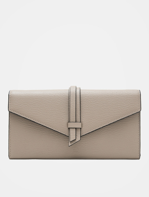ILMO KAY Strap Long Wallet - Beige (Women)