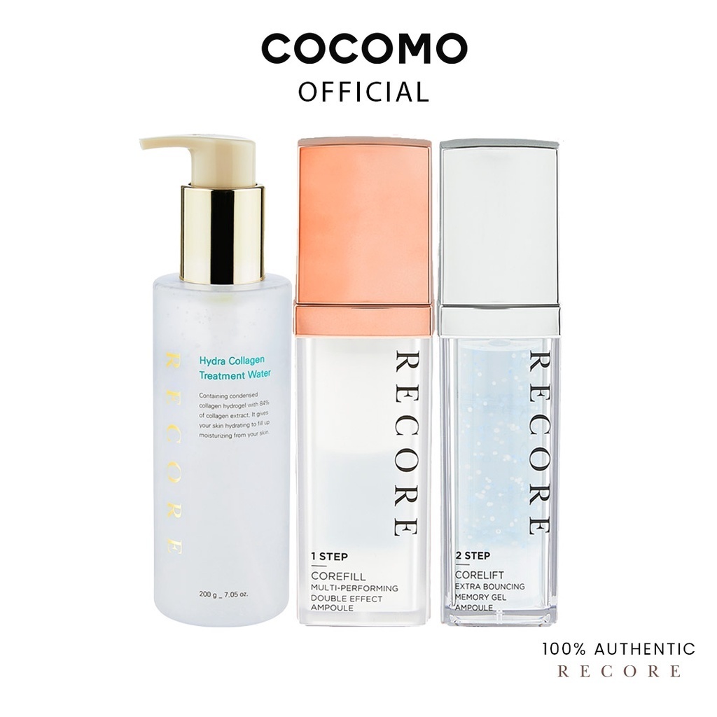 (RECORE) Hydra Collagen Treatment Water 200ml | Ampoule Special Set 30ml X 2pcs - COCOMO