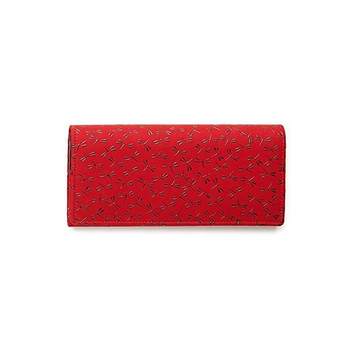 Sealed House (inden-ya) Gift Genuine Leather Fastener Coin Purse "Red Ground x Black Lacquer /