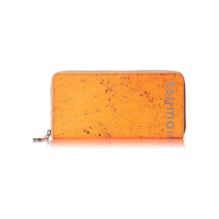 [Chisato Tsumori] Round Zipper Long Wallet Women's Round Zipper Long Wallet Scratch Orange
