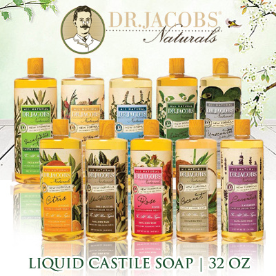 DR JACOBS NATURALS LIQUID CASTILE SOAP 32 OZ / 946 ML