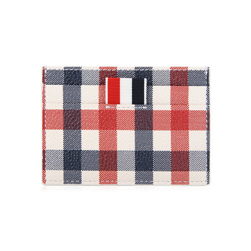 Thom BrowneThom Browne MAW020L 07917 960 Logo Check Card Wallet