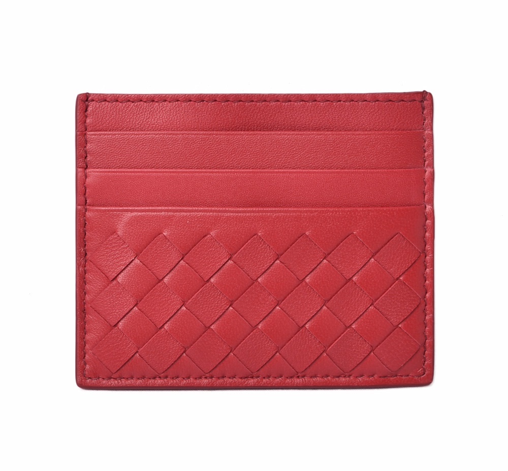 Bottega Veneta Card Case / Business Card Holder BOTTEGA VENETA Intrechart Nappa Red 548510 Christmas Gift Present
