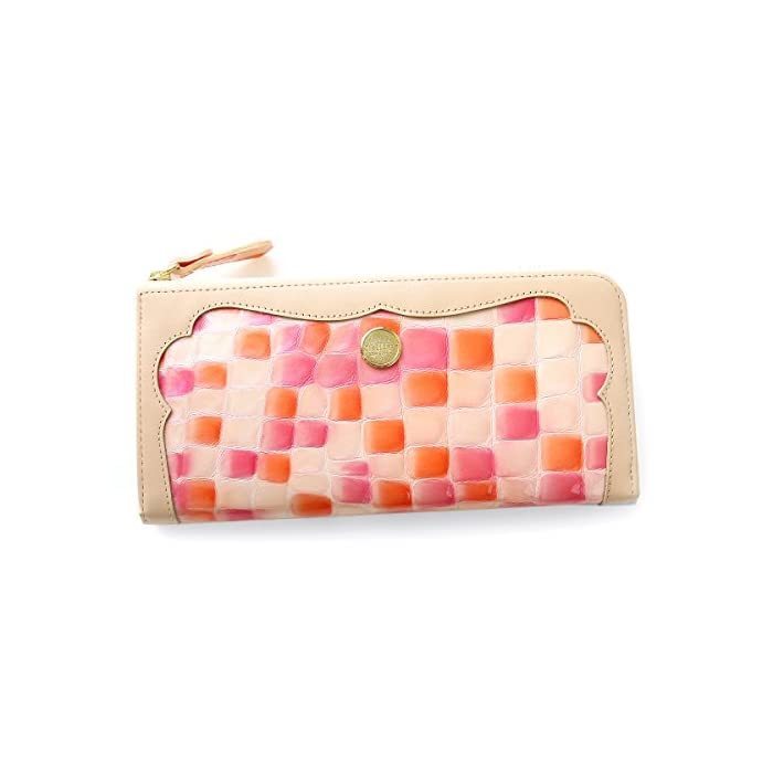 Cleria You] Clelia-u-Long Wallet Women's L Cold Fastener Thin Stained Writing