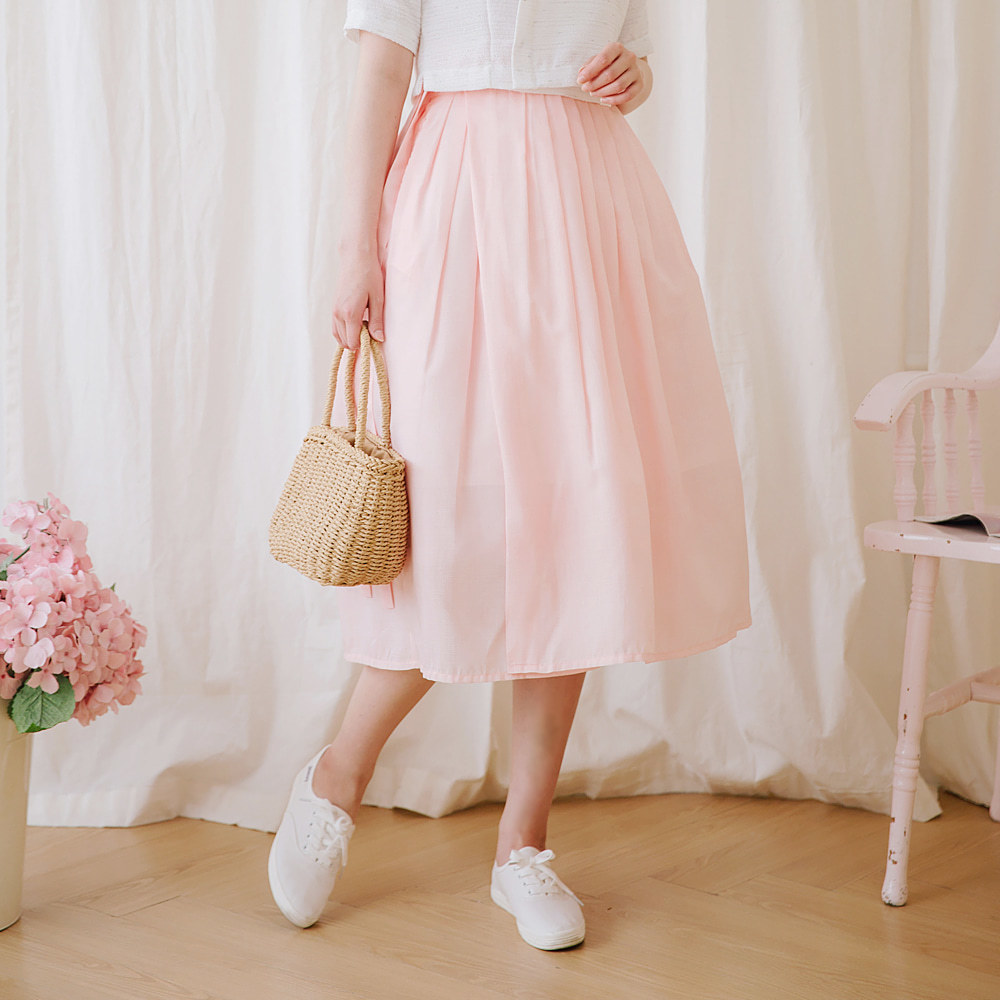 Mir Shoulder Skirt (Pitch) - Peach Color