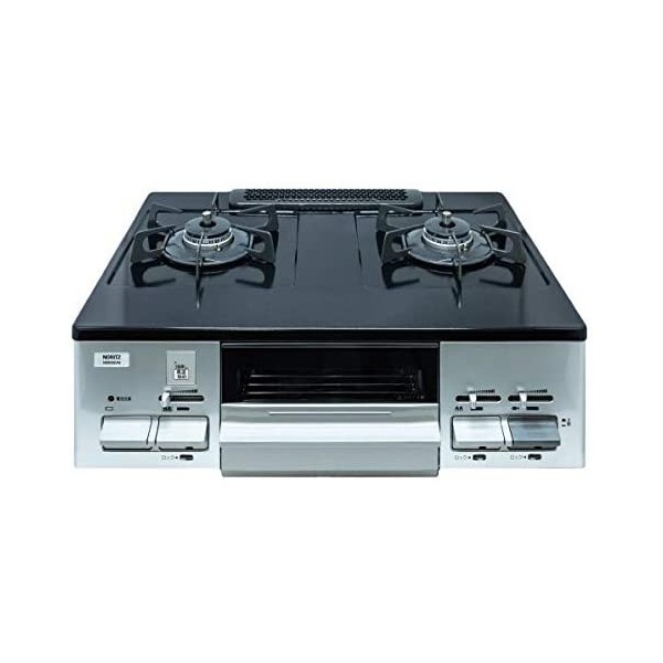 Direct delivery from Japan Noritz (NORITZ) Noritsu (NORITZ) Gas Table Enamel Top Double Standard Burner LP Gas For Single-sided Baking Without Water NG80QVMLPG