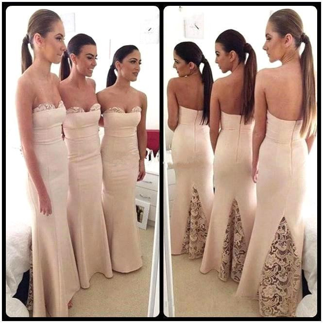 [Other]Vestido Madrinha Sexy Backless Mermaid Lace Bridesmaid Dresses Robe Demoiselle Dhonneur Cheap Sleeve