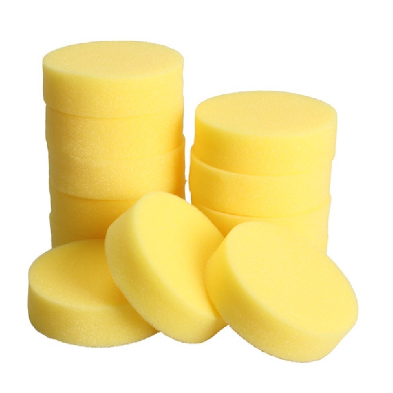 12Pcs/lot Car Wax Sponges Soft Polish Foam Pad/Buffer for Car Detailing Care Wash Cleaning Yellow Sp