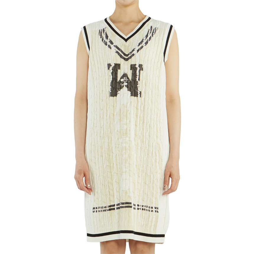 maisonmartinmargiela[마틴마르지엘라] S29CT0964 S17367 001S 여자 민소매 니트 원피스