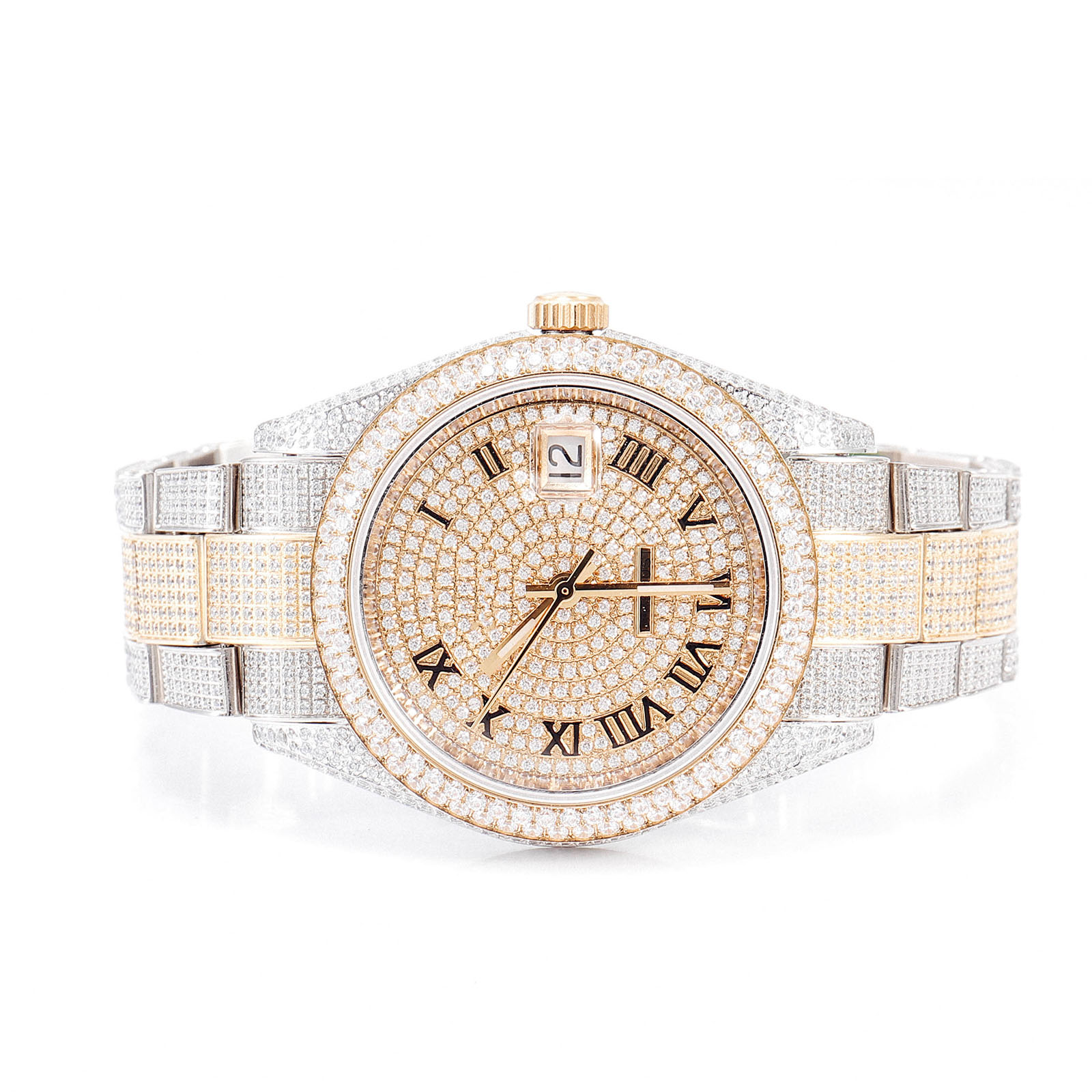 Reloj Mechanical Watches Stainless Steel Full Vvs Moissanite Diamond Luxury Gift Mens Watch