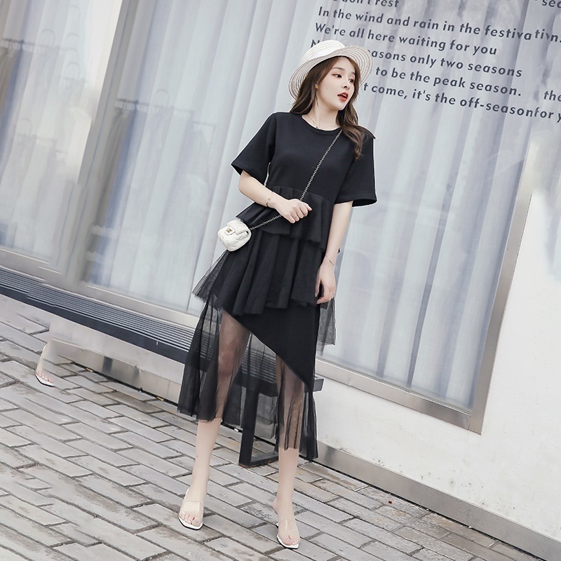 Real Pat #ins Super fire temperament French niche dress woman 2019 new popular very fairy long skirt
