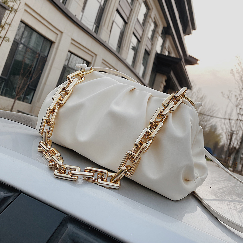 Chain Shoulder Bags for Women Luxury Solid Color Cross Body Bag Female Crossbody Bag Travel Han