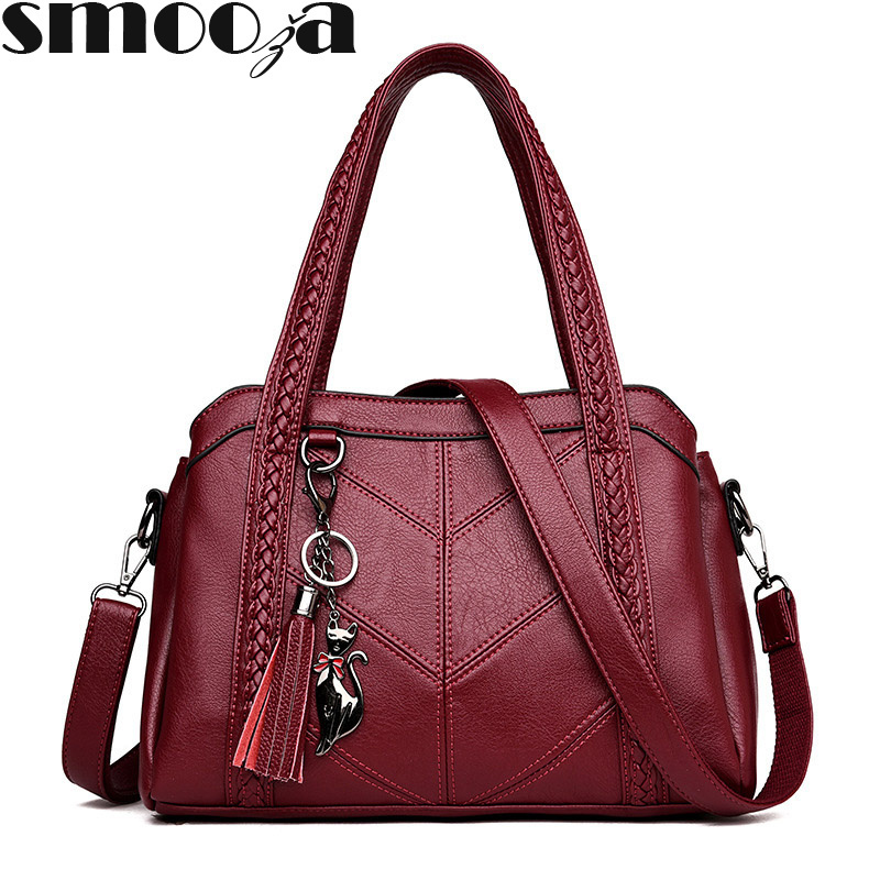 SMOOZA Women Casual Tote Bags Female Handbag Large Big Shoulder Bag for Women Tote Ladies Vinta