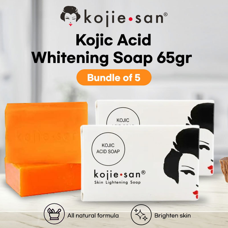 [Bundle of 5] Kojie San Kojic Acid 65gr _ Whitening Soap
