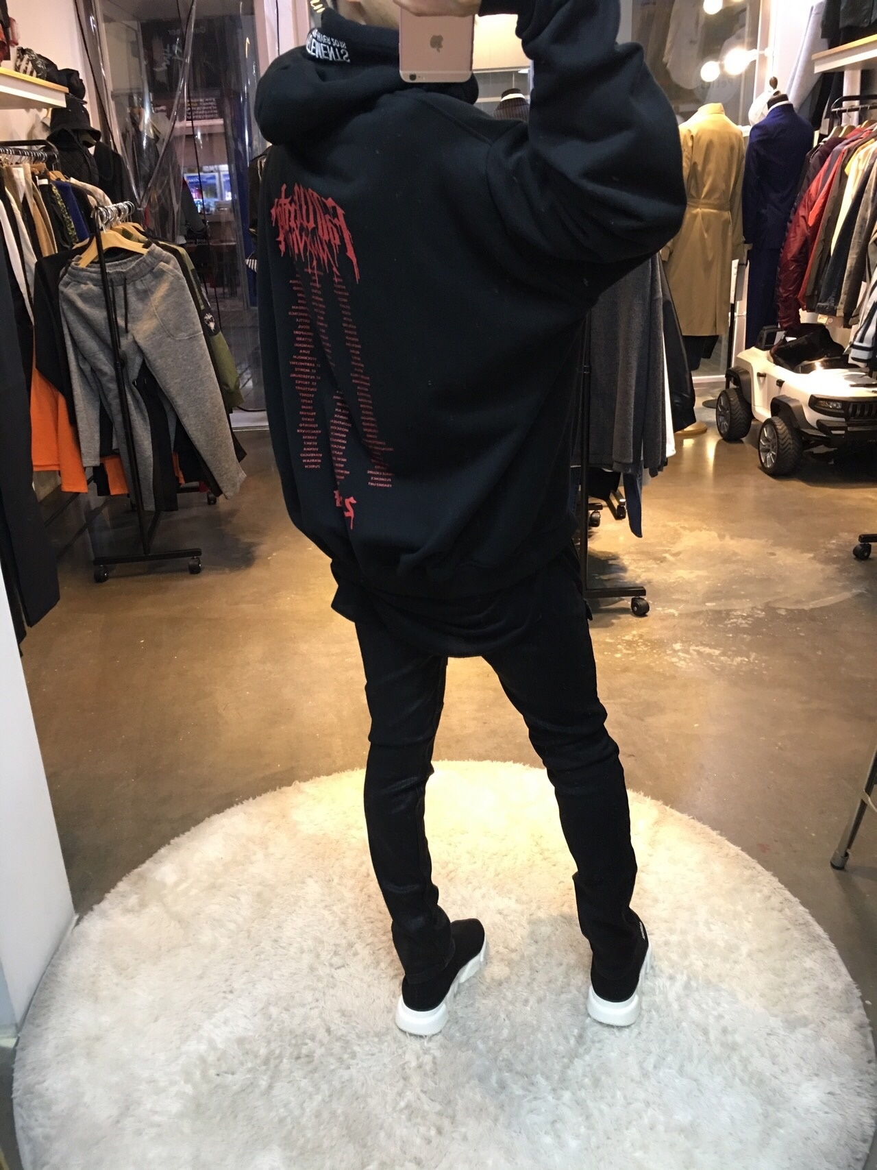 Korea Jeans Pants Pocket Patch Wax Coated Span Sli