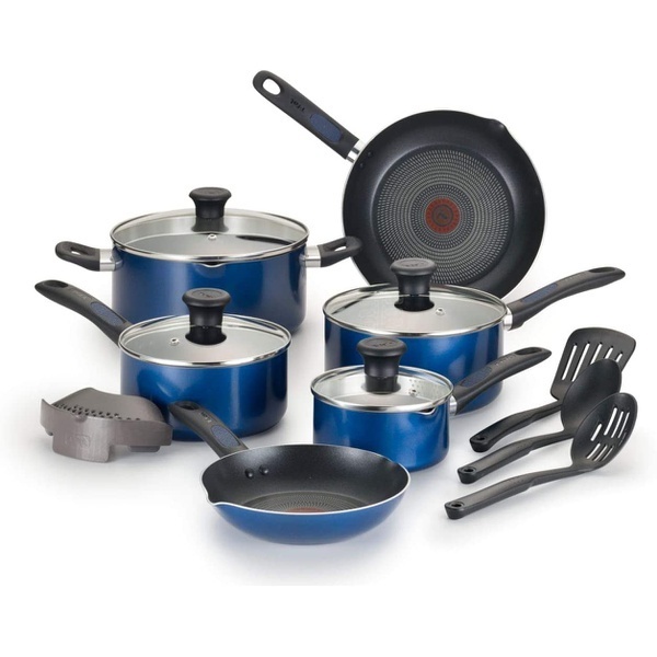 Japan Direct Delivery Tefal (T-FAL) T-FAL Cook Strain 14 Point Non-stick Cookware Set (Navy)