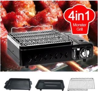 Monster Charcoal grills Full Set / 4 in 1 Multi Grill / Oven-tray / stove / pan / Camping Accessories / Outdoor